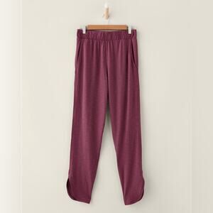Garnet Hill Oasis Knit Pants Small Berry Pink